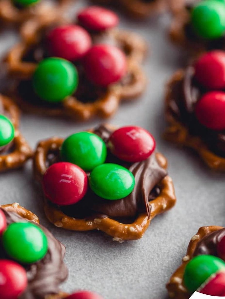 Christmas Pretzel Bites