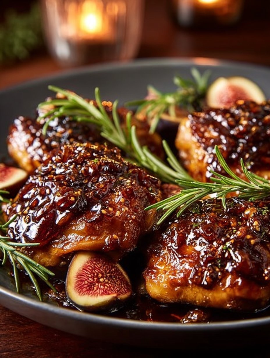 Best Balsamic Fig Glazed Chicken Thighs