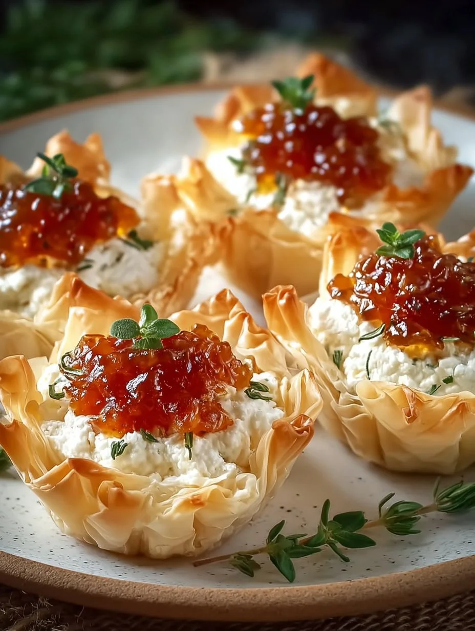 Quick pepper jelly cream cheese appetizer dip served with bite-sized crackers