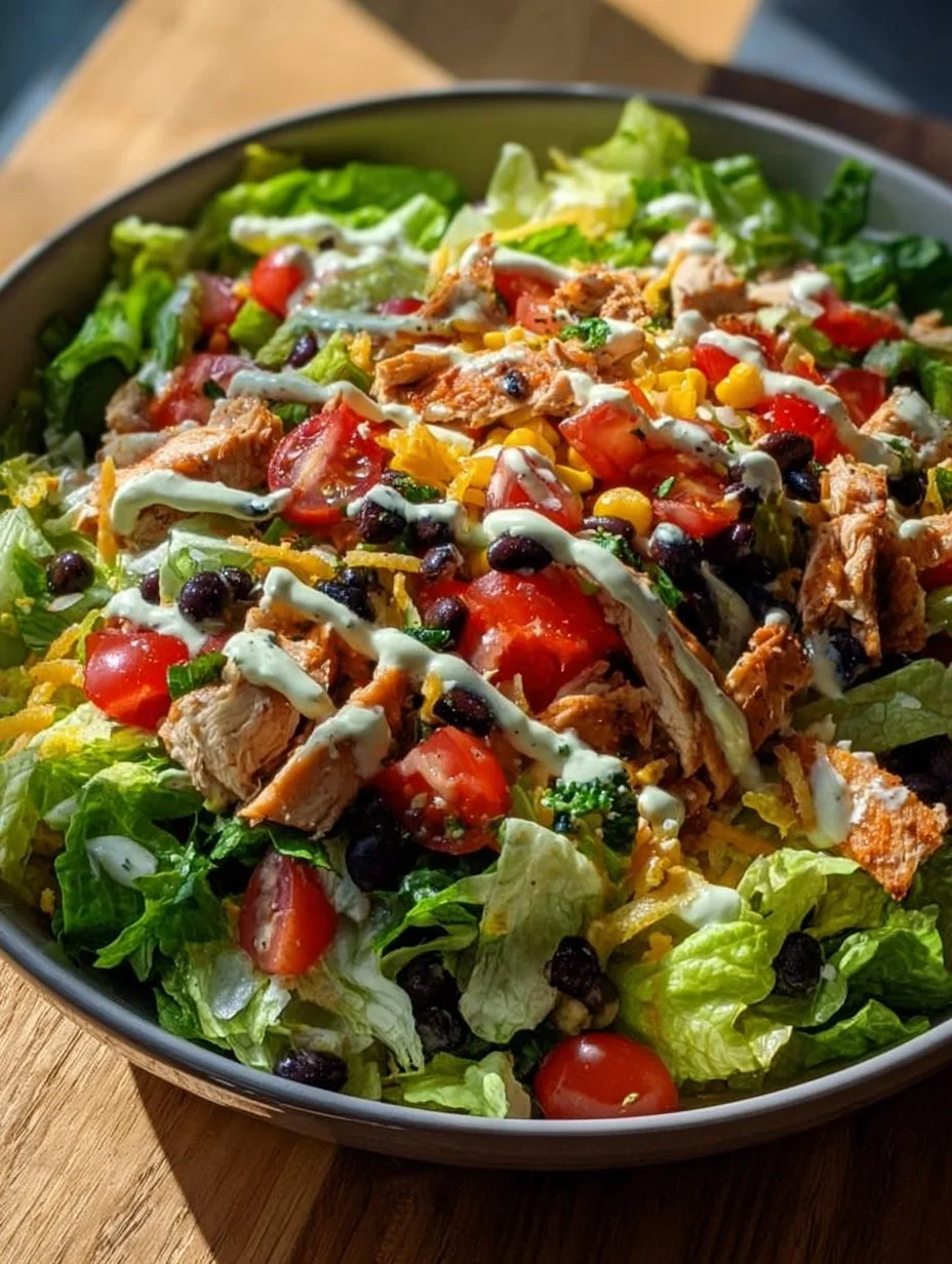 Delicious Taco Chicken Salad with fresh ingredients and zesty flavors
