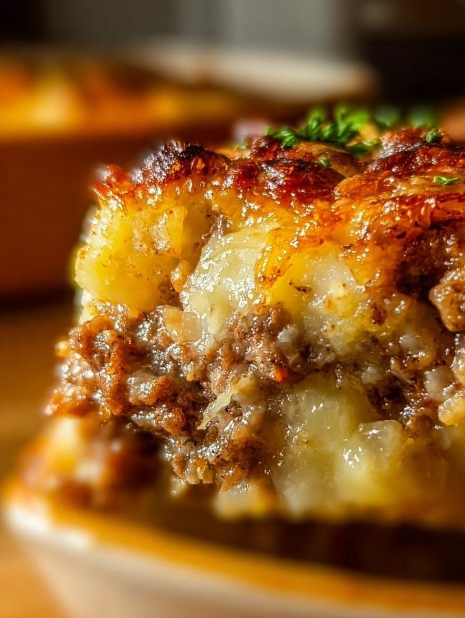 Tasty Loaded Potato Meatloaf Casserole
