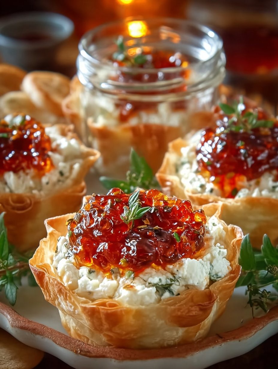Quick Pepper Jelly Cream Cheese Appetizer Dip and Bites