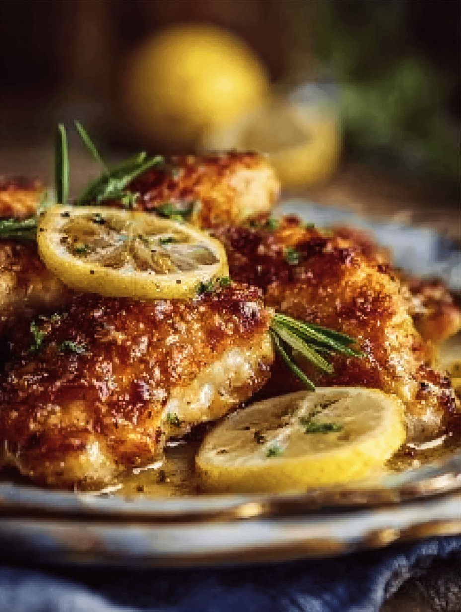 Irresistibly Crispy Zesty Lemon Pecorino Chicken Delight