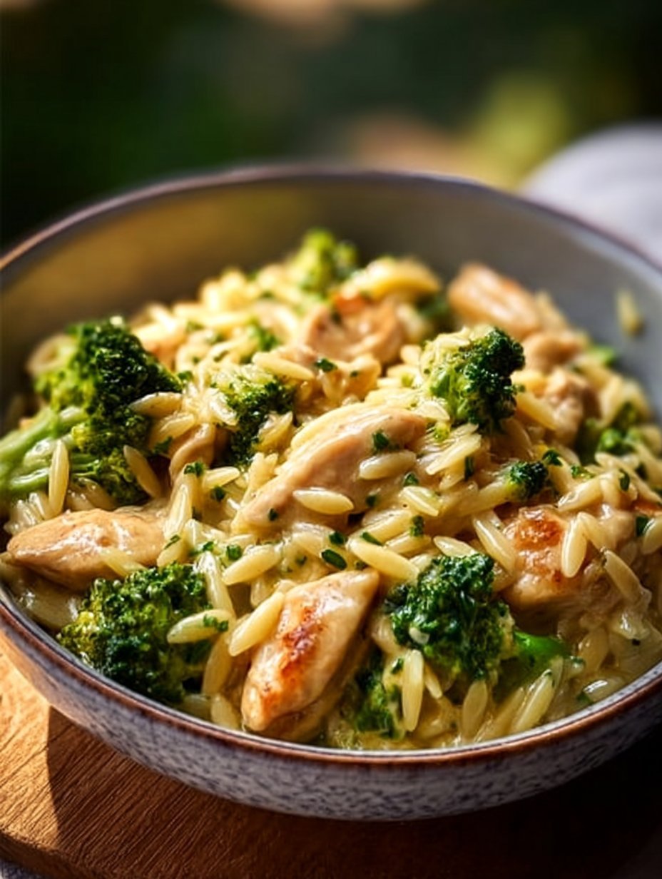 Creamy Chicken and Broccoli Orzo