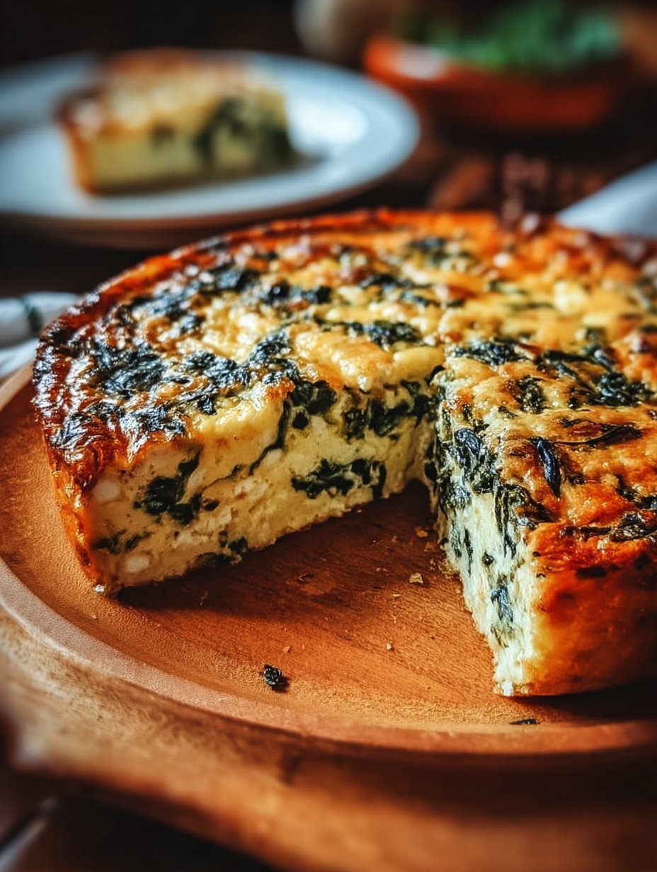 Cottage Cheese and Spinach Crustless Quiche