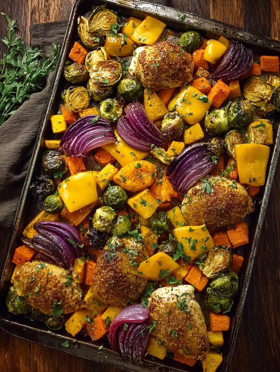 Autumn Rainbow Sheet Pan Dinner