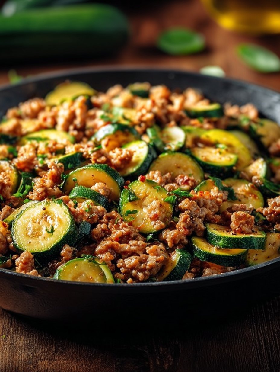 Ground Turkey and Zucchini Skillet