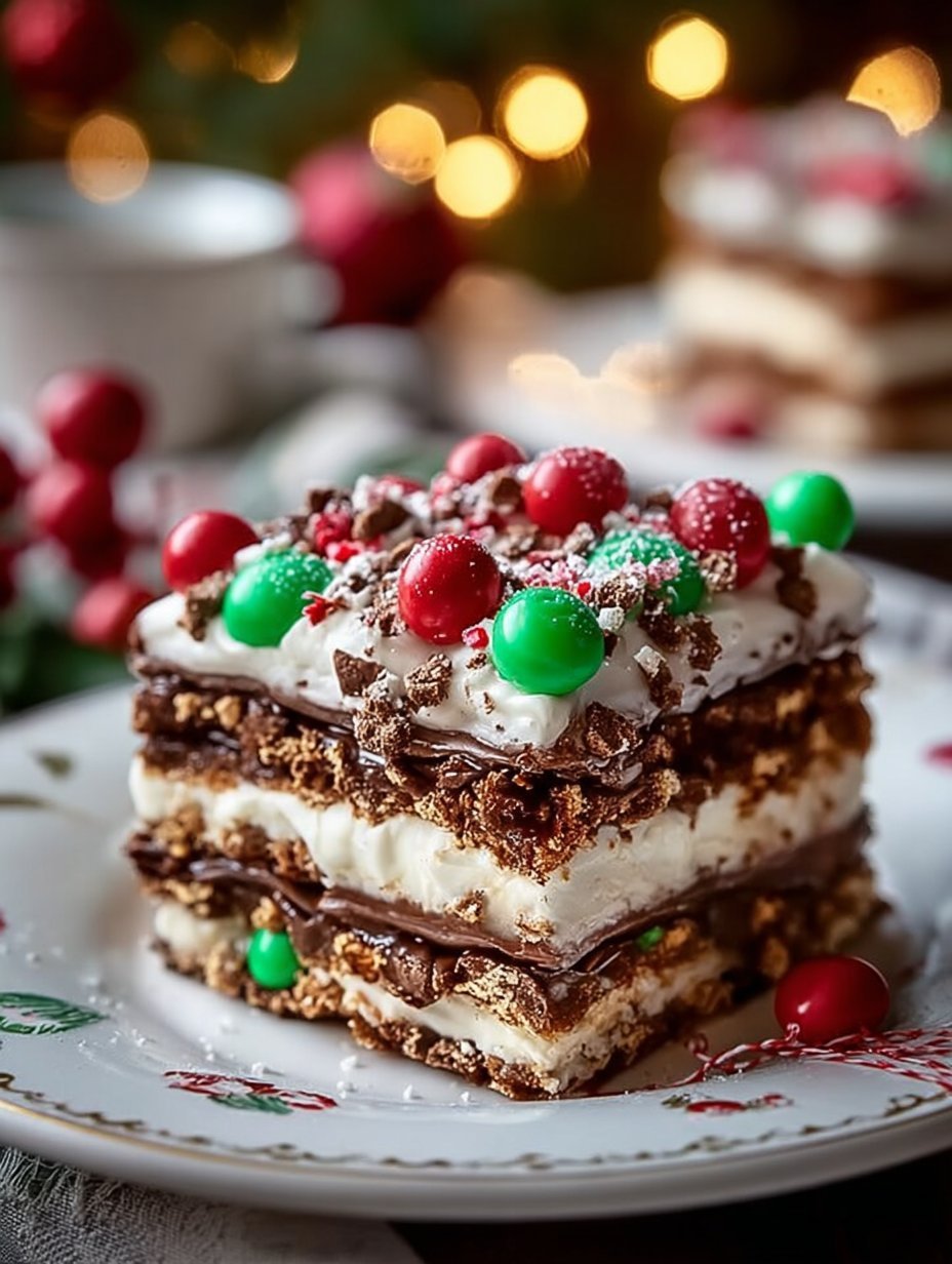 Christmas Cookie Lasagna