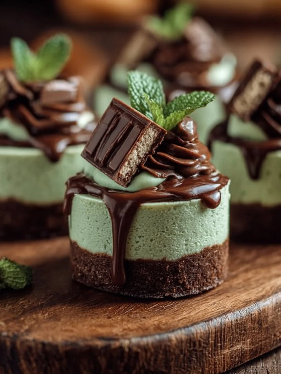 Andes Mint Mini Cheesecakes