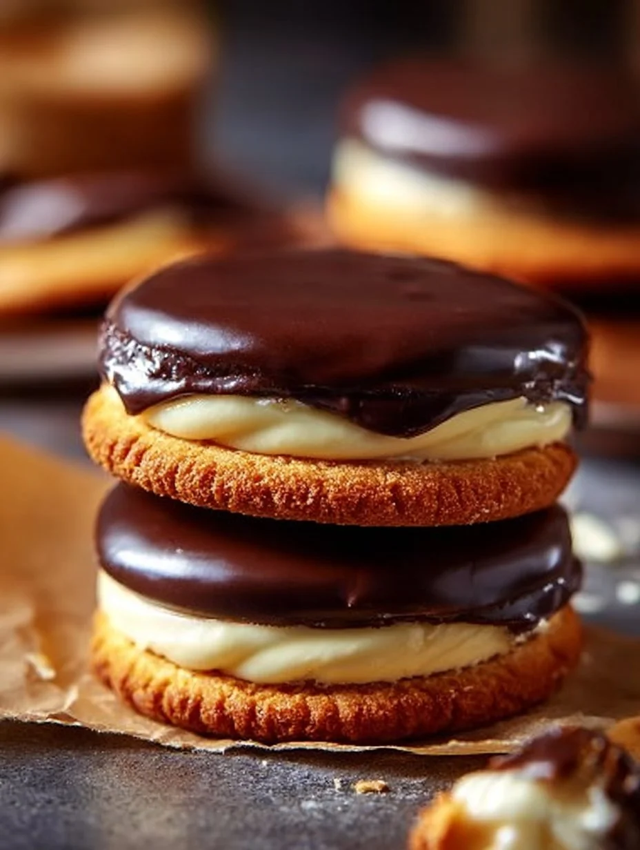Boston Cream Pie Cookies