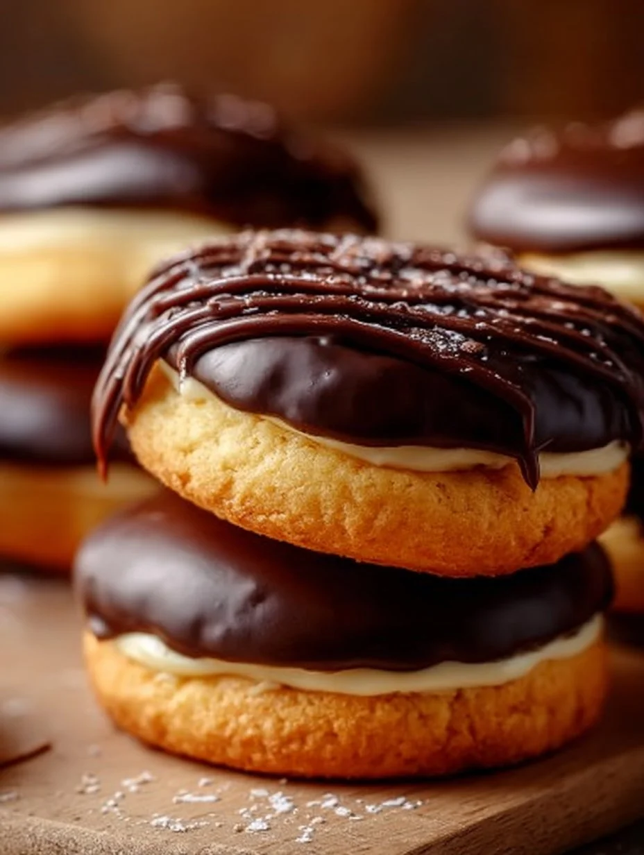 Boston Cream Pie Cookies