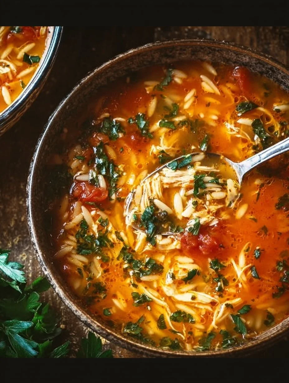 Chicken Orzo Tomato Soup Recipe
