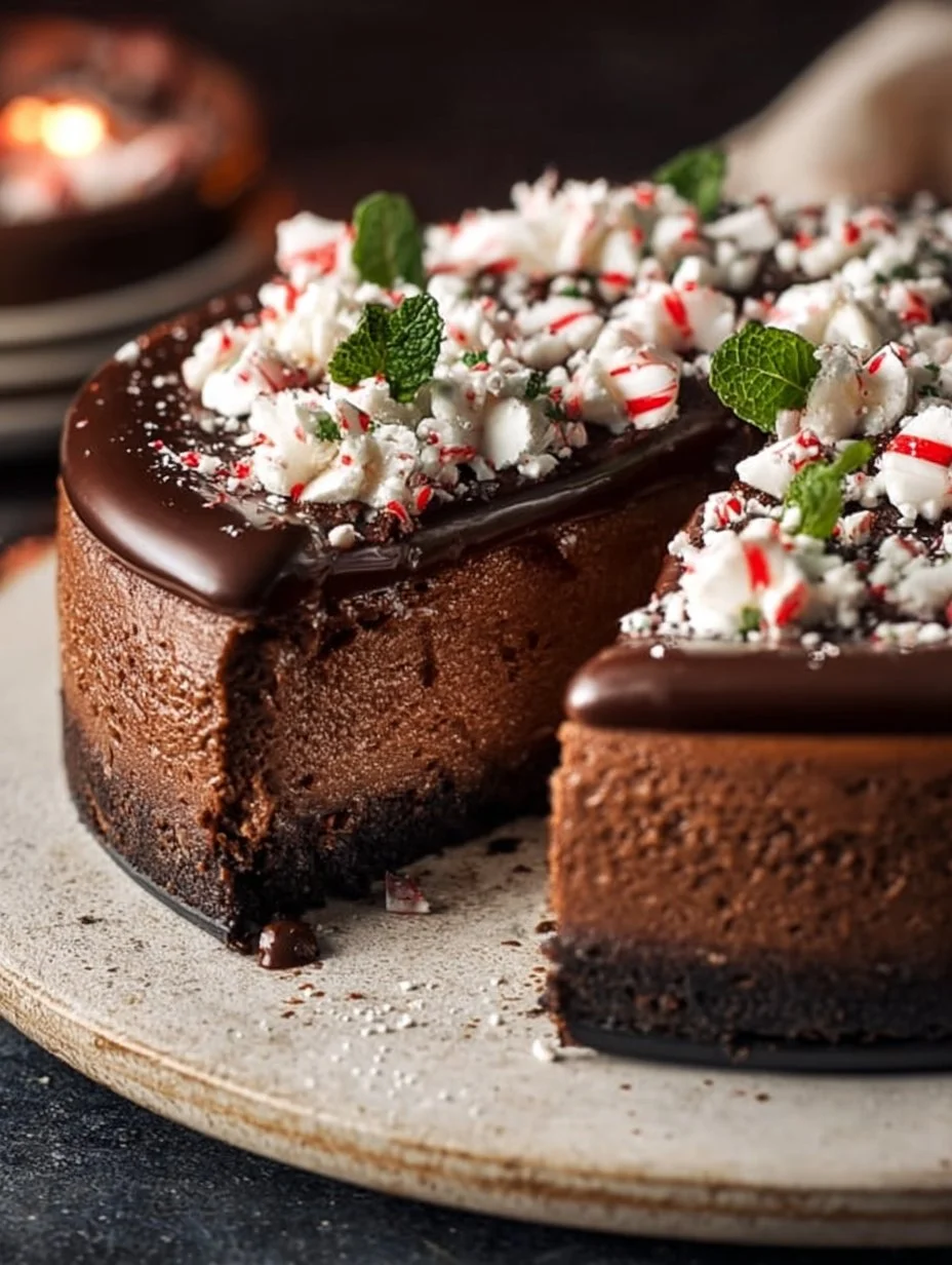 Chocolate Peppermint Cheesecake