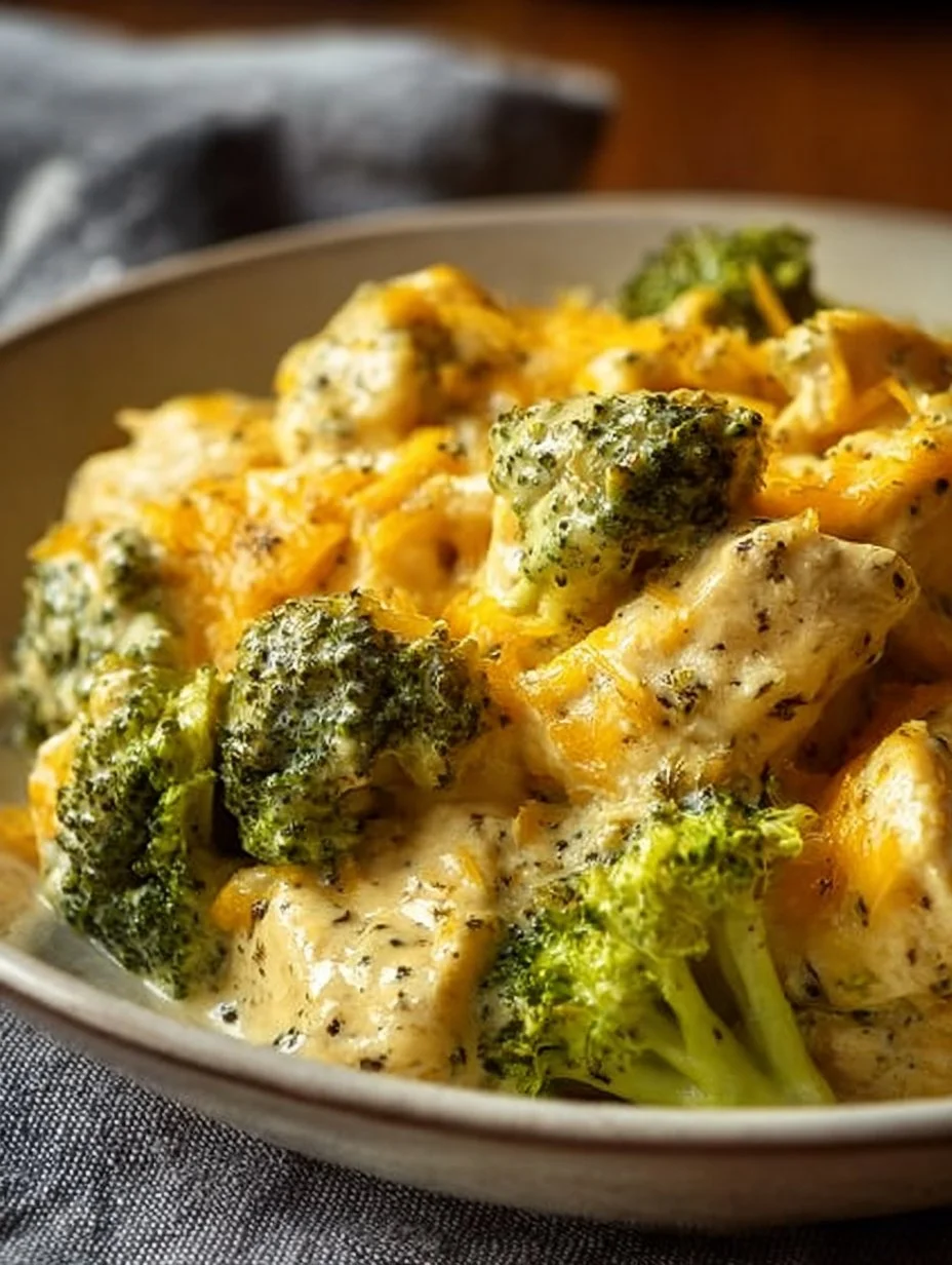 Crockpot Creamy Broccoli Cheddar Chicken