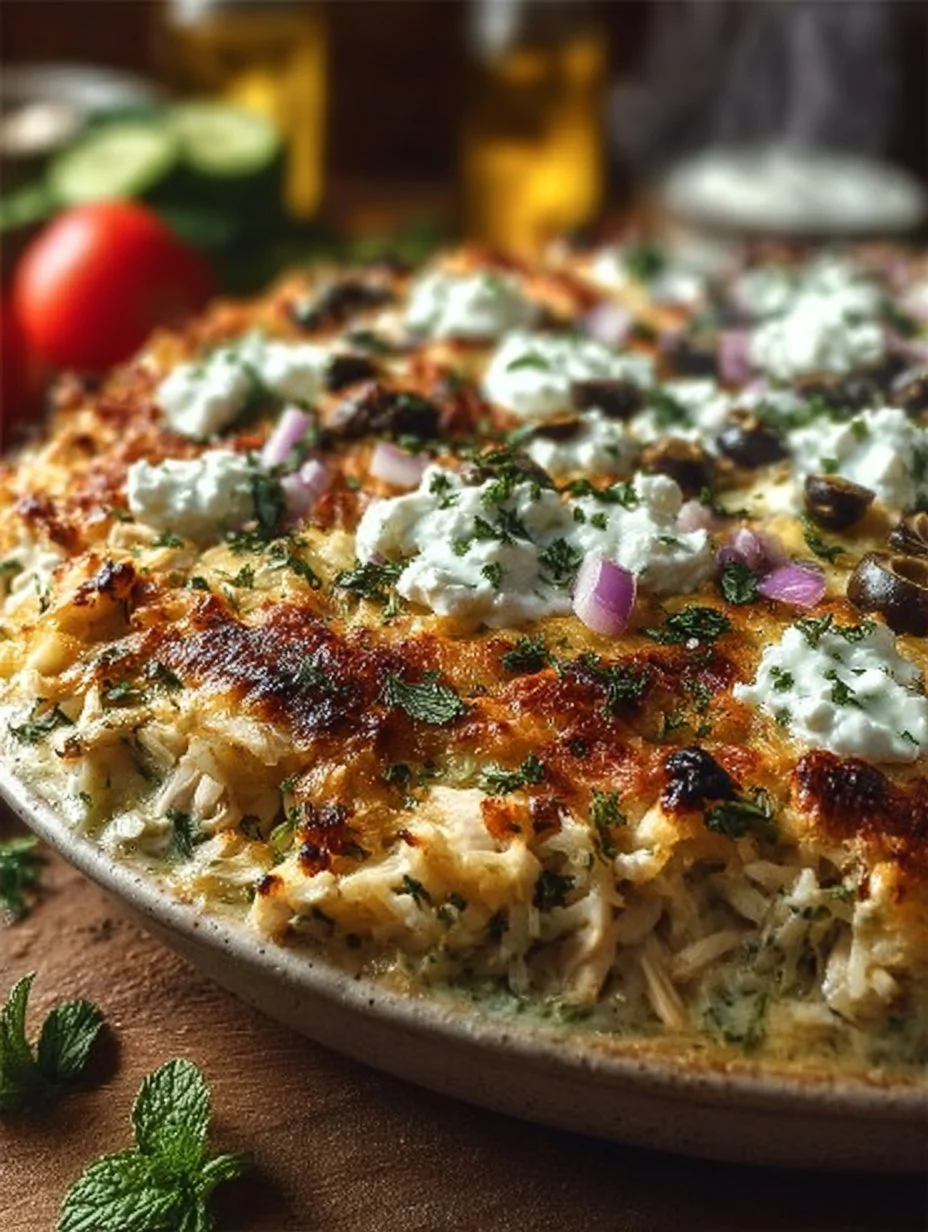 Dump-and-Bake Chicken Tzatziki Casserole