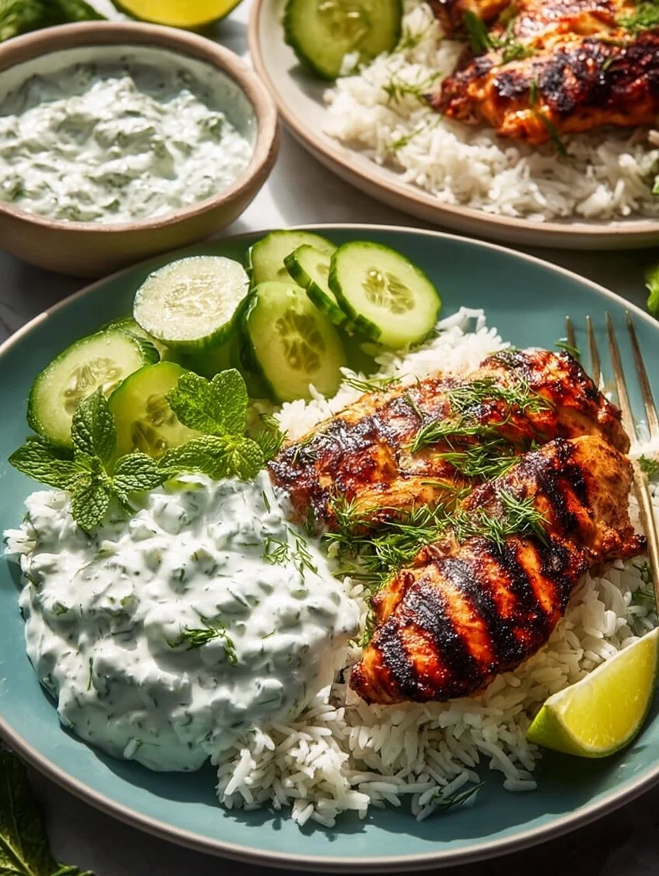 Dump-and-Bake Chicken Tzatziki with Rice Recipe