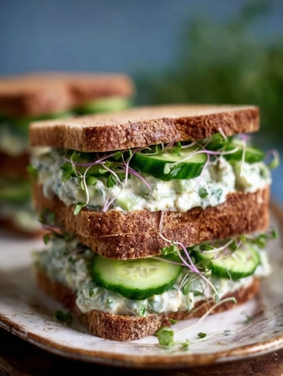 Easy Cucumber Salad Sandwiches
