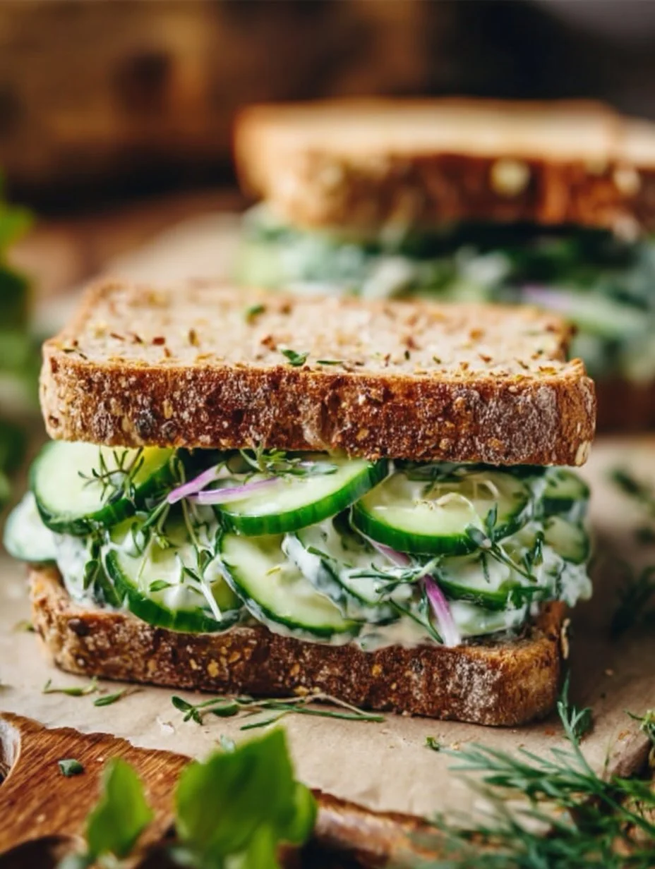 Easy Cucumber Salad Sandwiches