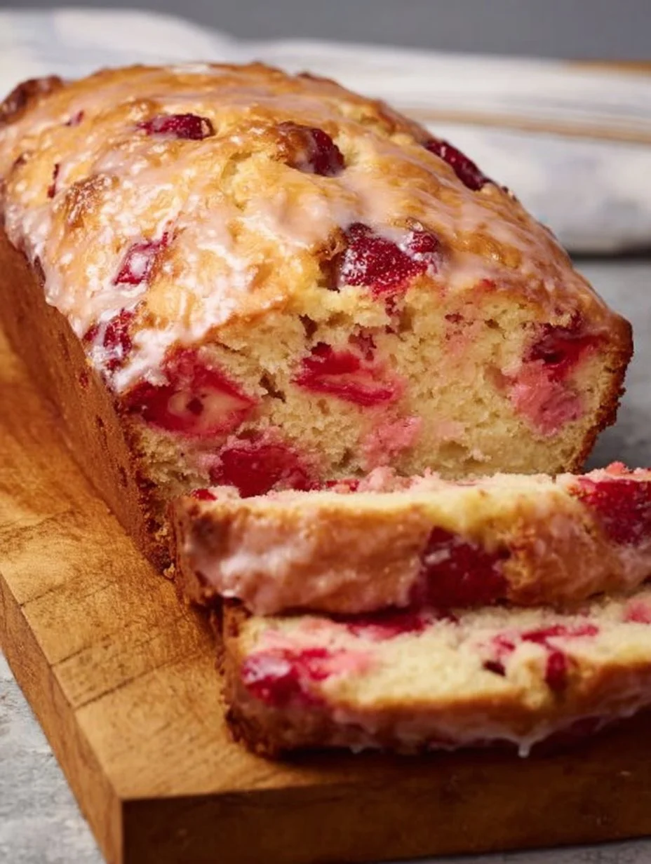 Glazed Strawberry Bread