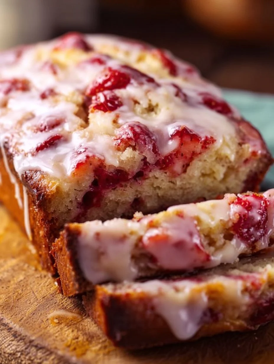 Glazed Strawberry Bread