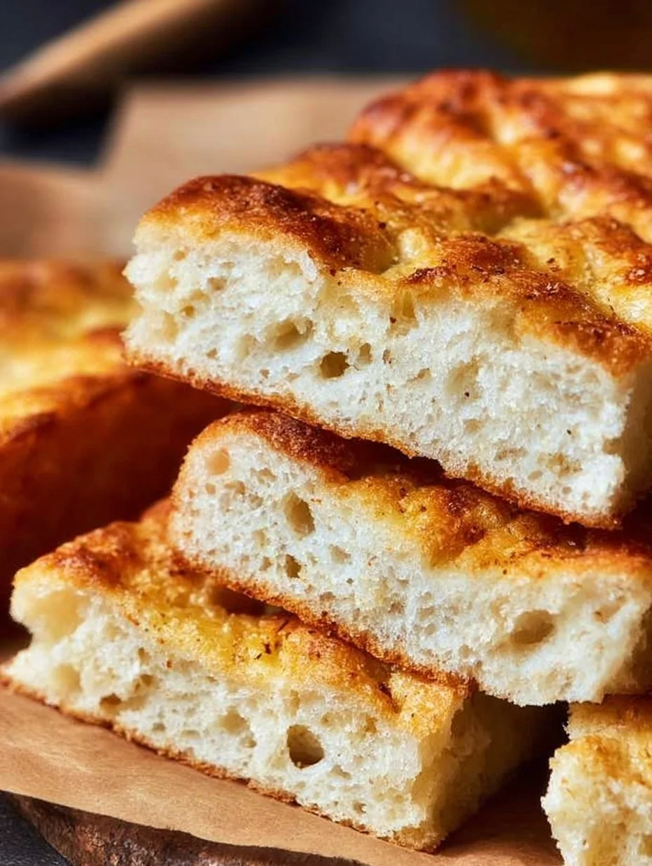 Delicious homemade gluten free focaccia bread topped with herbs.