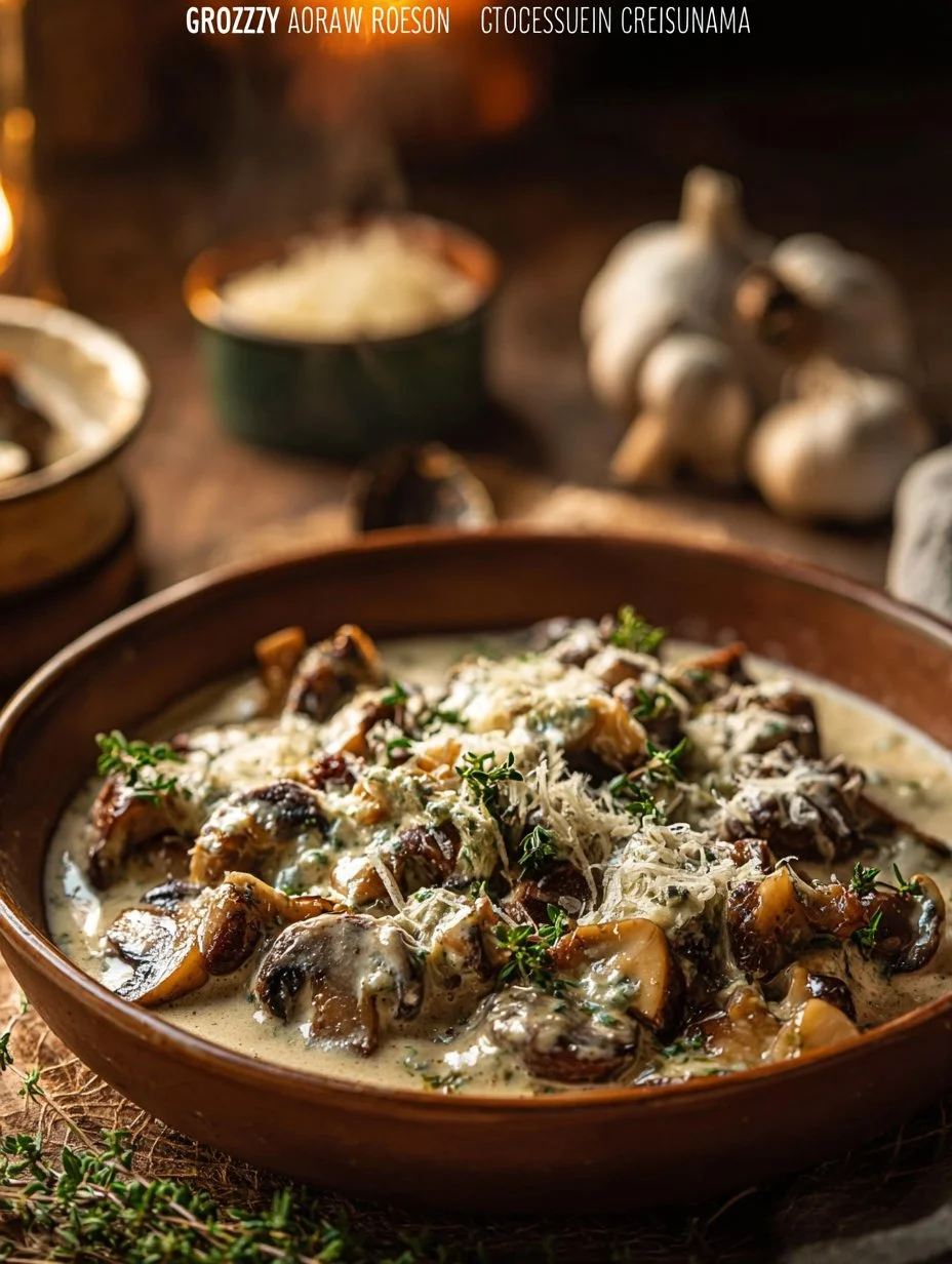 Gorgonzola Truffle Cream Mushrooms
