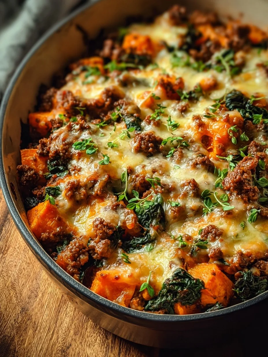 Ground Turkey Sweet Potato Bake