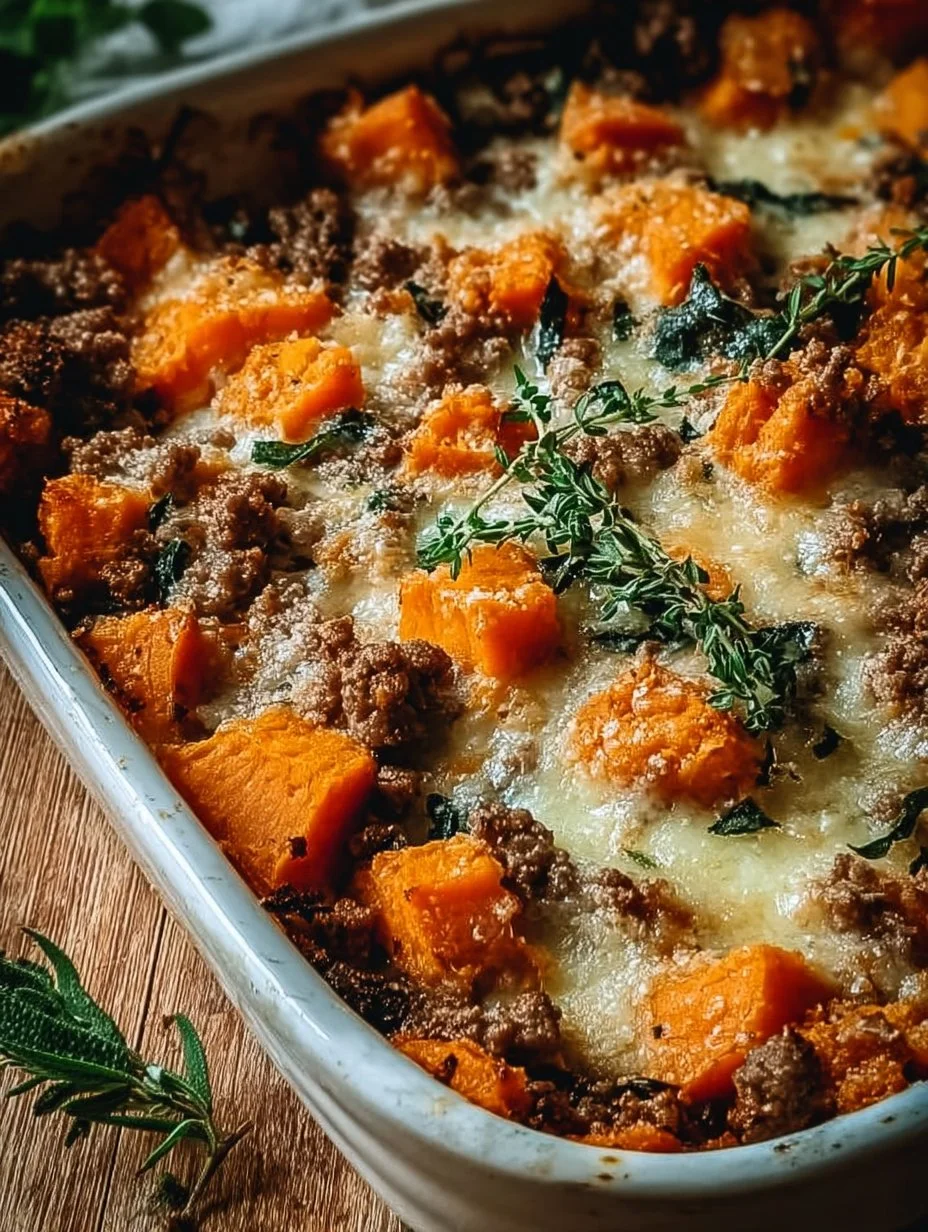 Ground Turkey Sweet Potato Bake