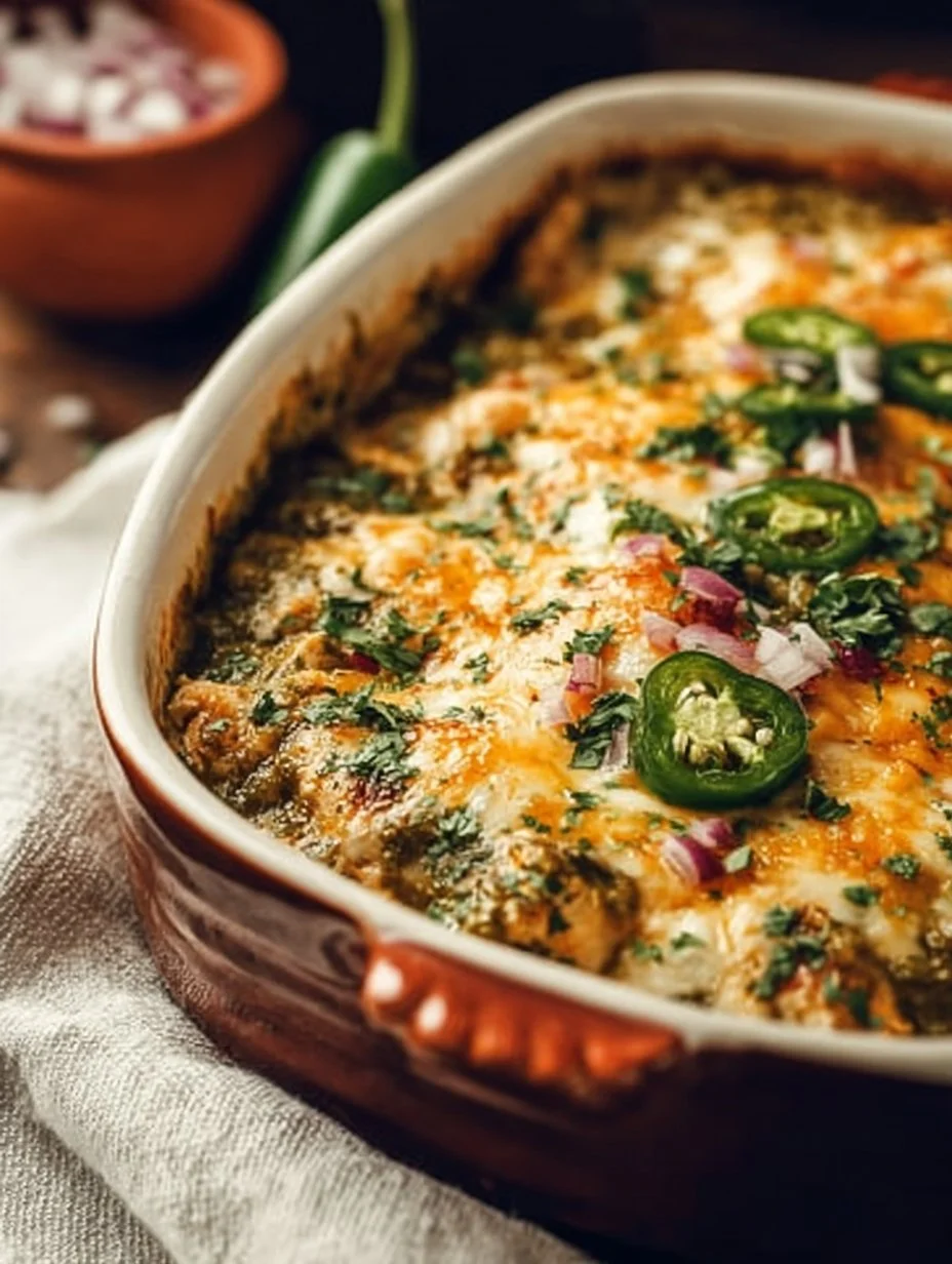 Healthy Salsa Verde Chicken Casserole