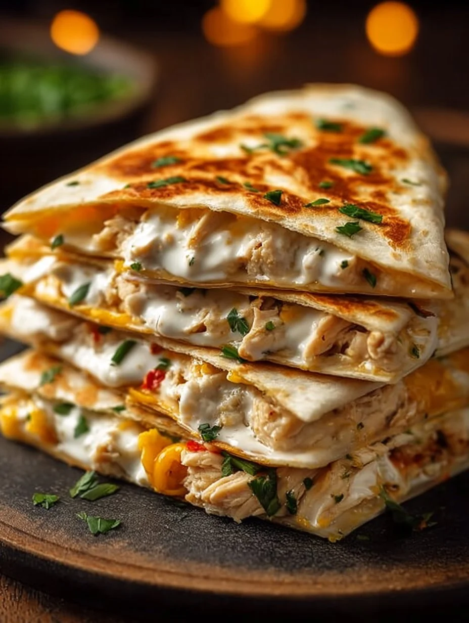 High-Protein Chicken Ranch Quesadilla