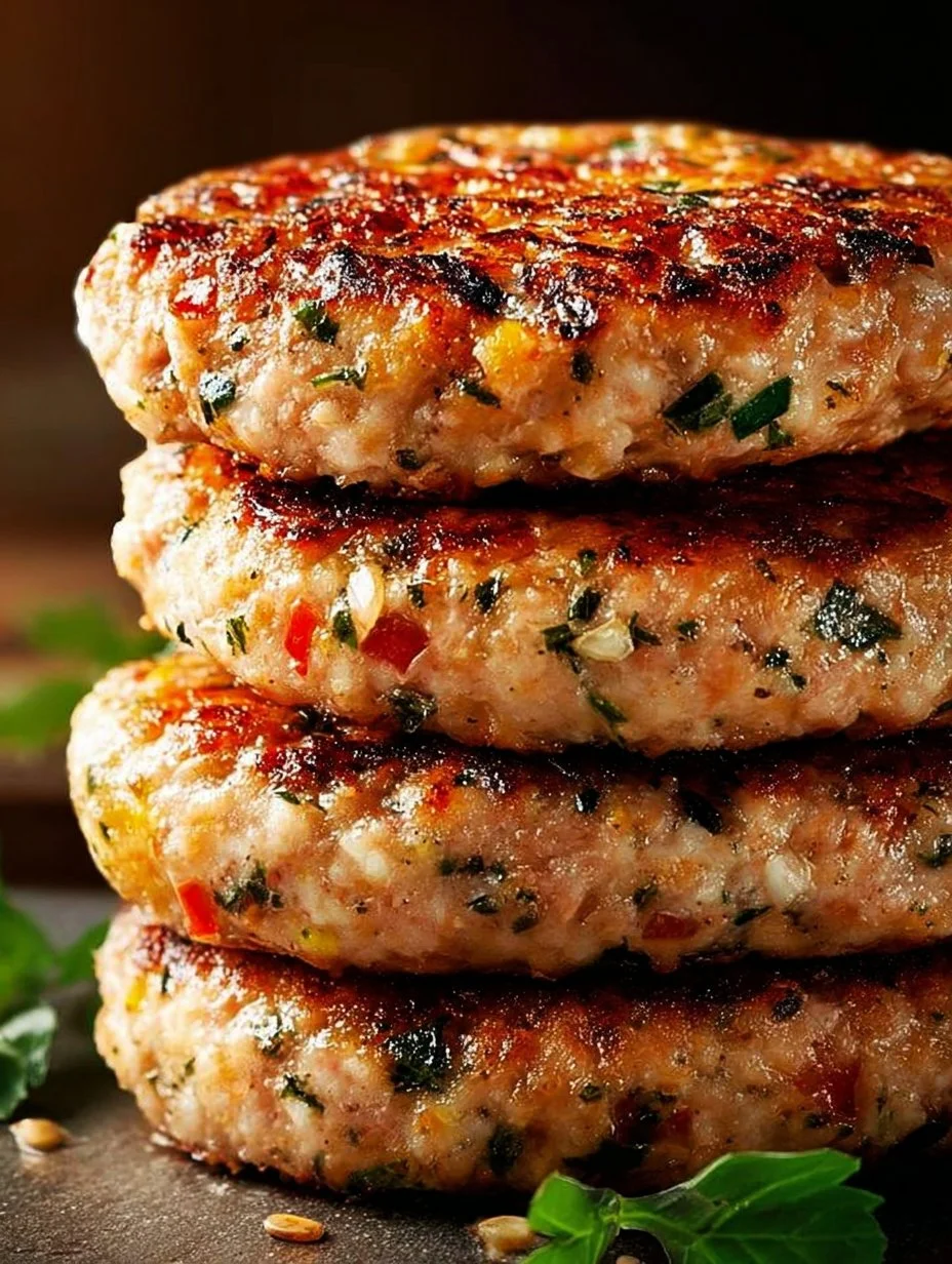 Juicy Greek chicken burgers served with tzatziki sauce on a plate