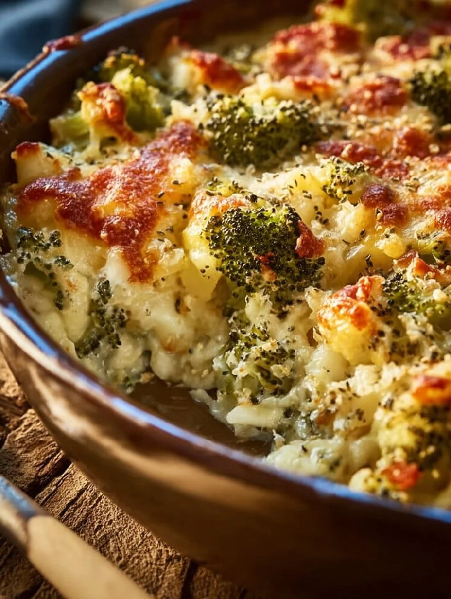 Loaded Cauliflower Broccoli Casserole