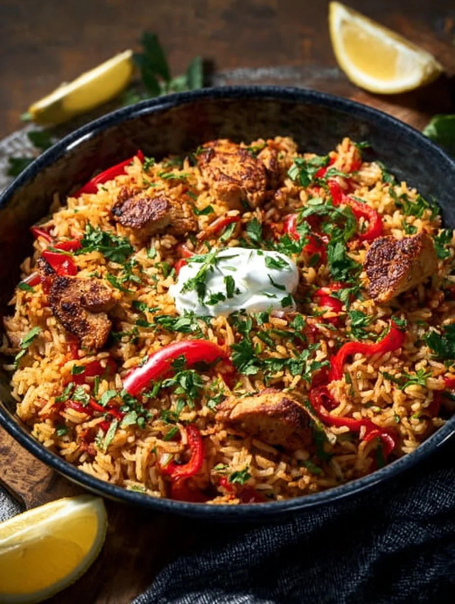 One Pot Chicken Shawarma Rice