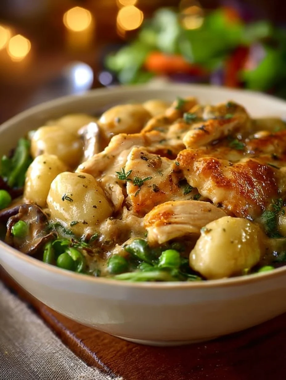 One Pot Gnocchi Chicken Pot Pie