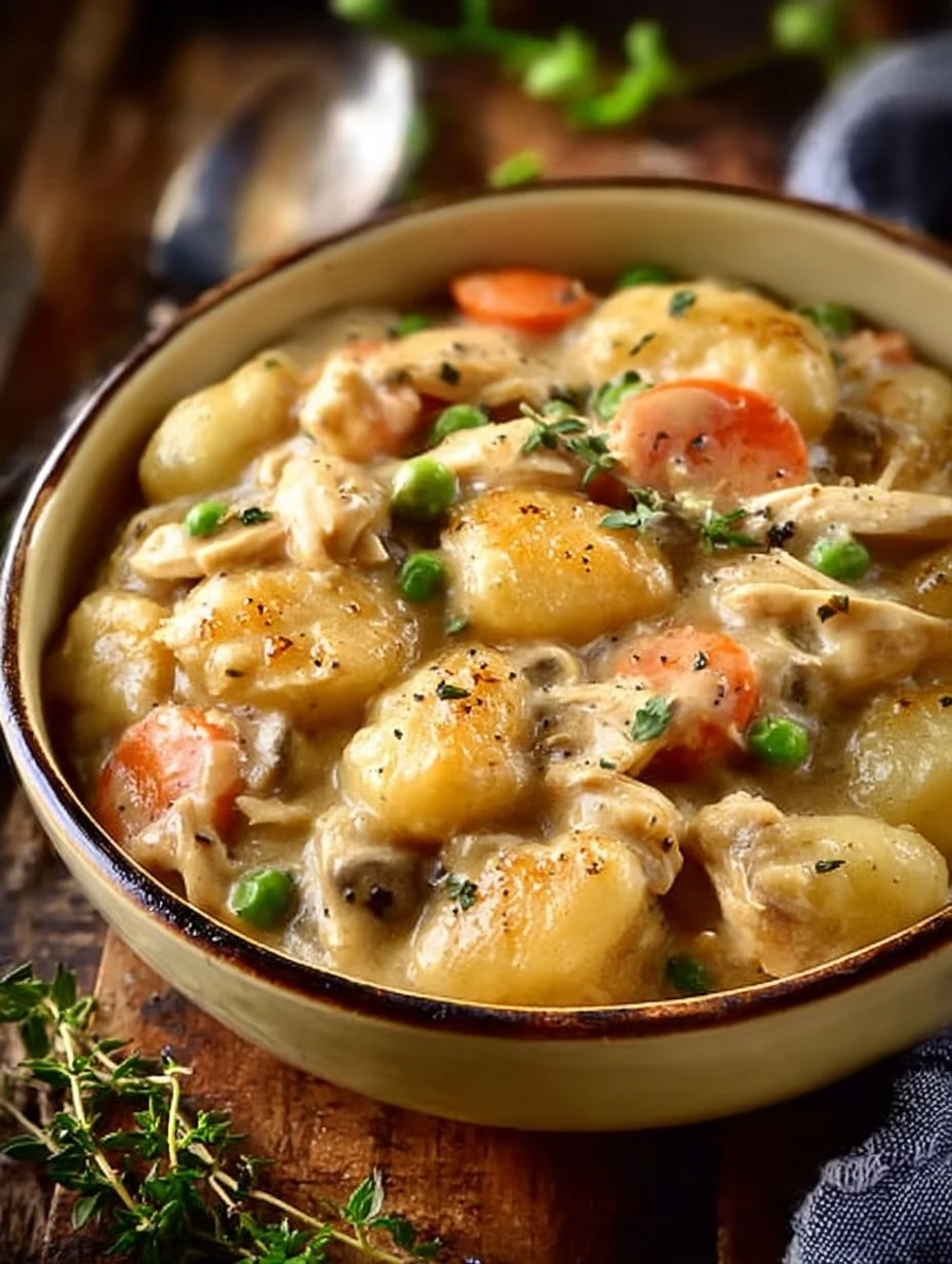 One Pot Gnocchi Chicken Pot Pie