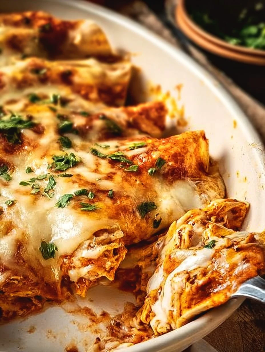 Shredded Chicken Enchiladas