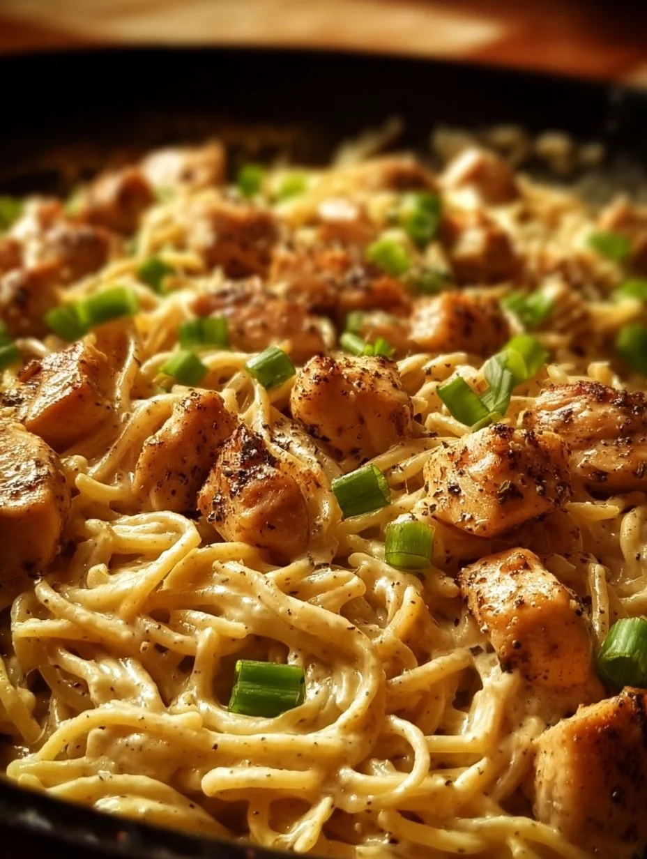 Smoky White Cheddar Honey Butter Chicken Pasta Skillet