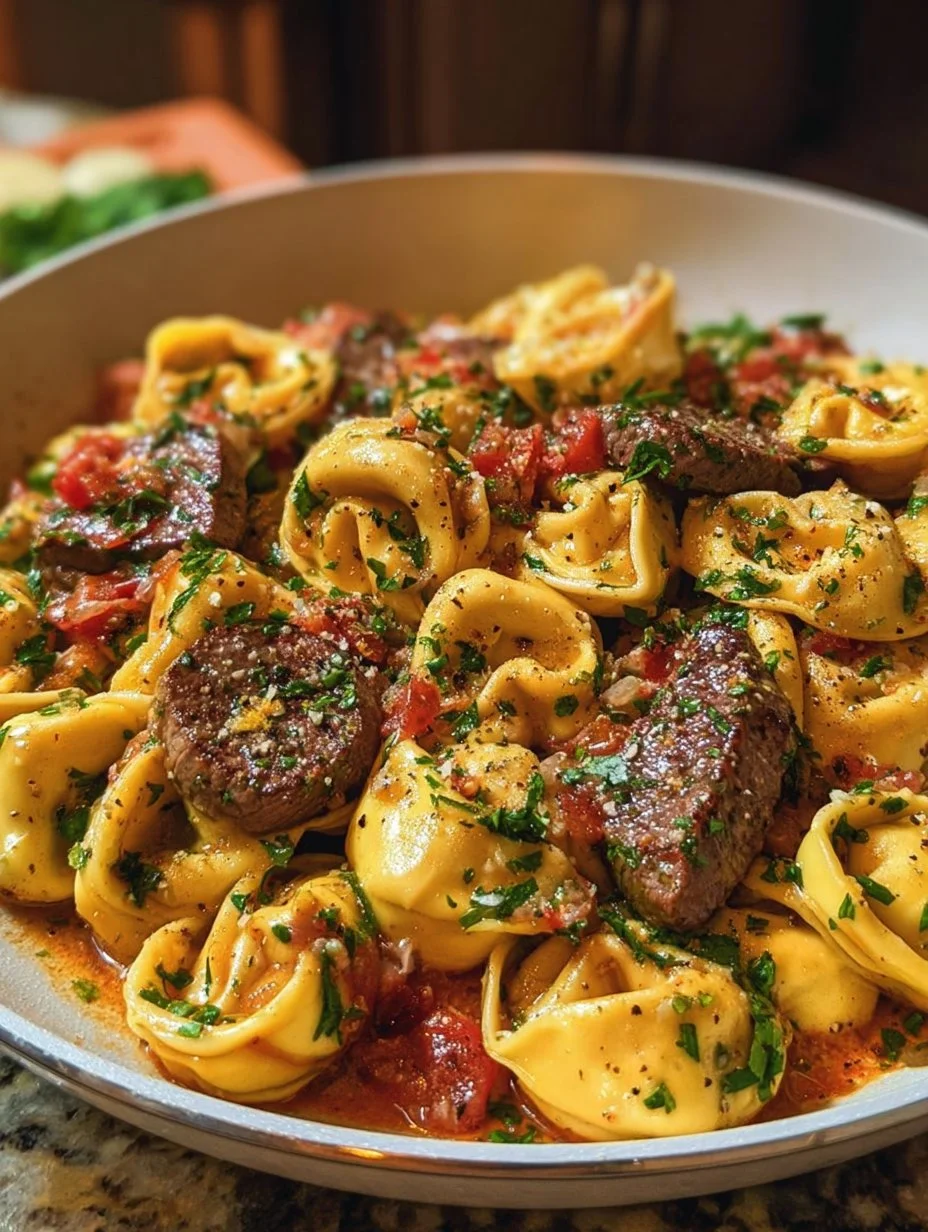 The Best One-Pan Steak Bite Tortellini Recipe