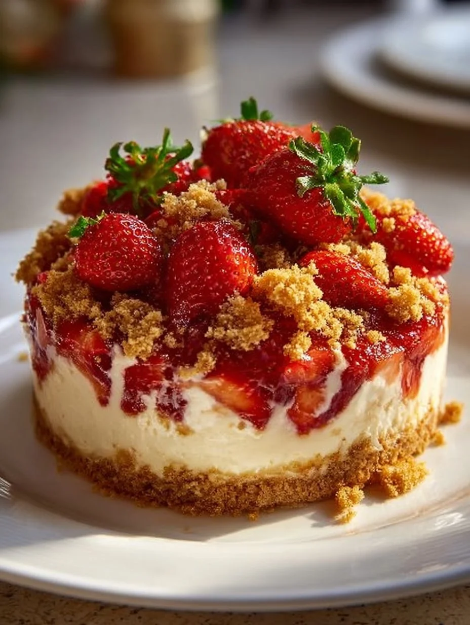 Strawberry Crumble Cheesecake