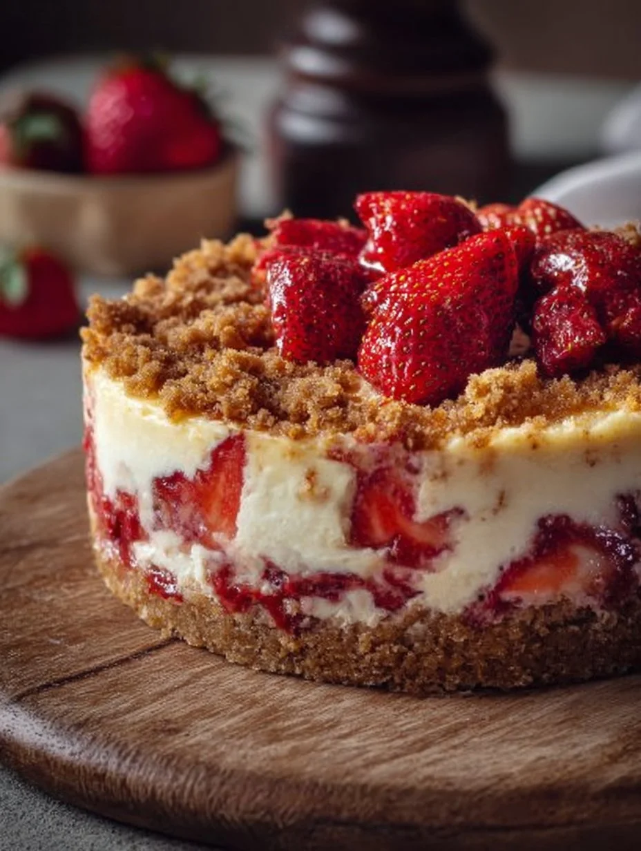 Strawberry Crumble Cheesecake
