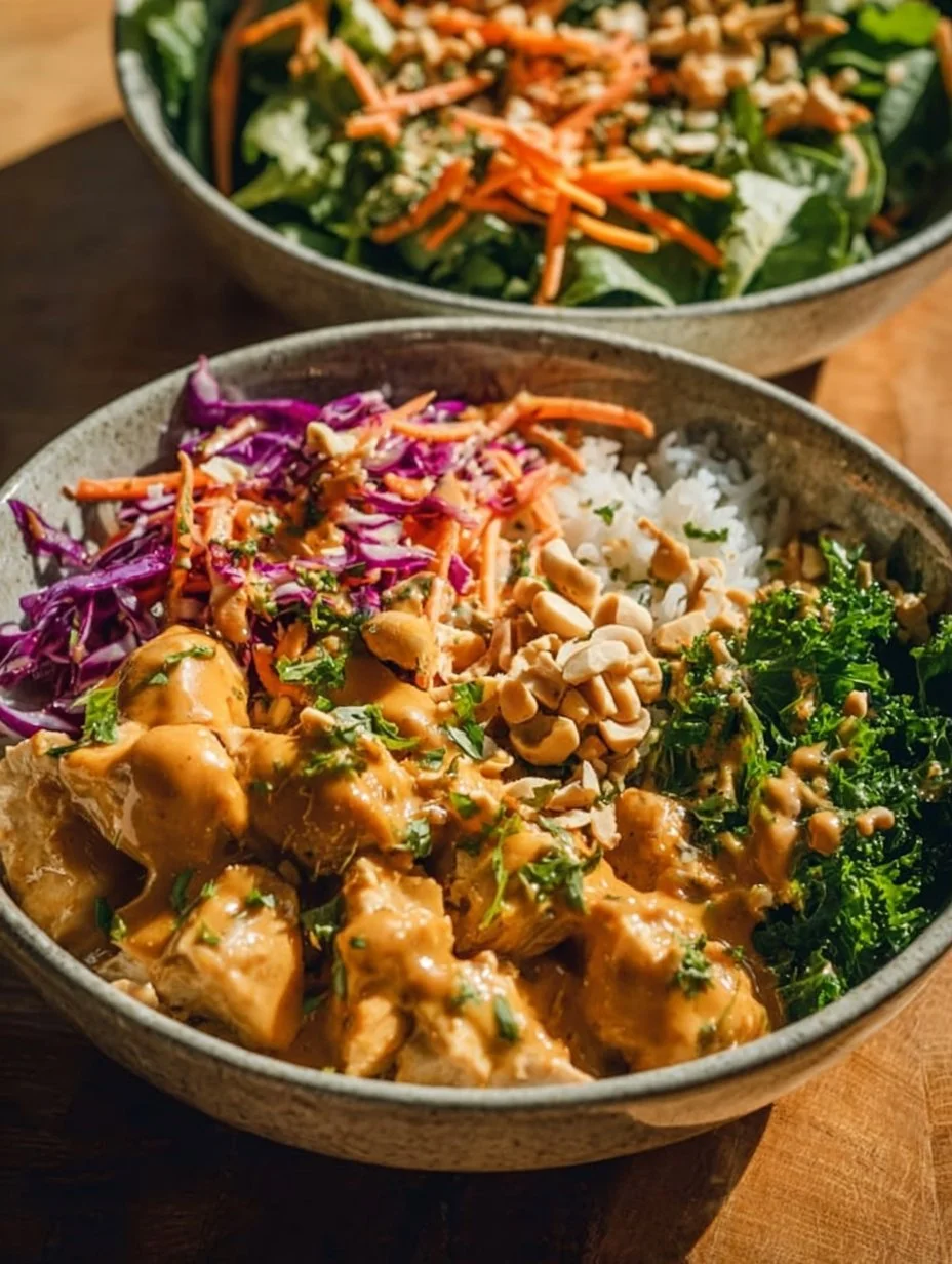 Thai Peanut Chicken Buddha Bowl