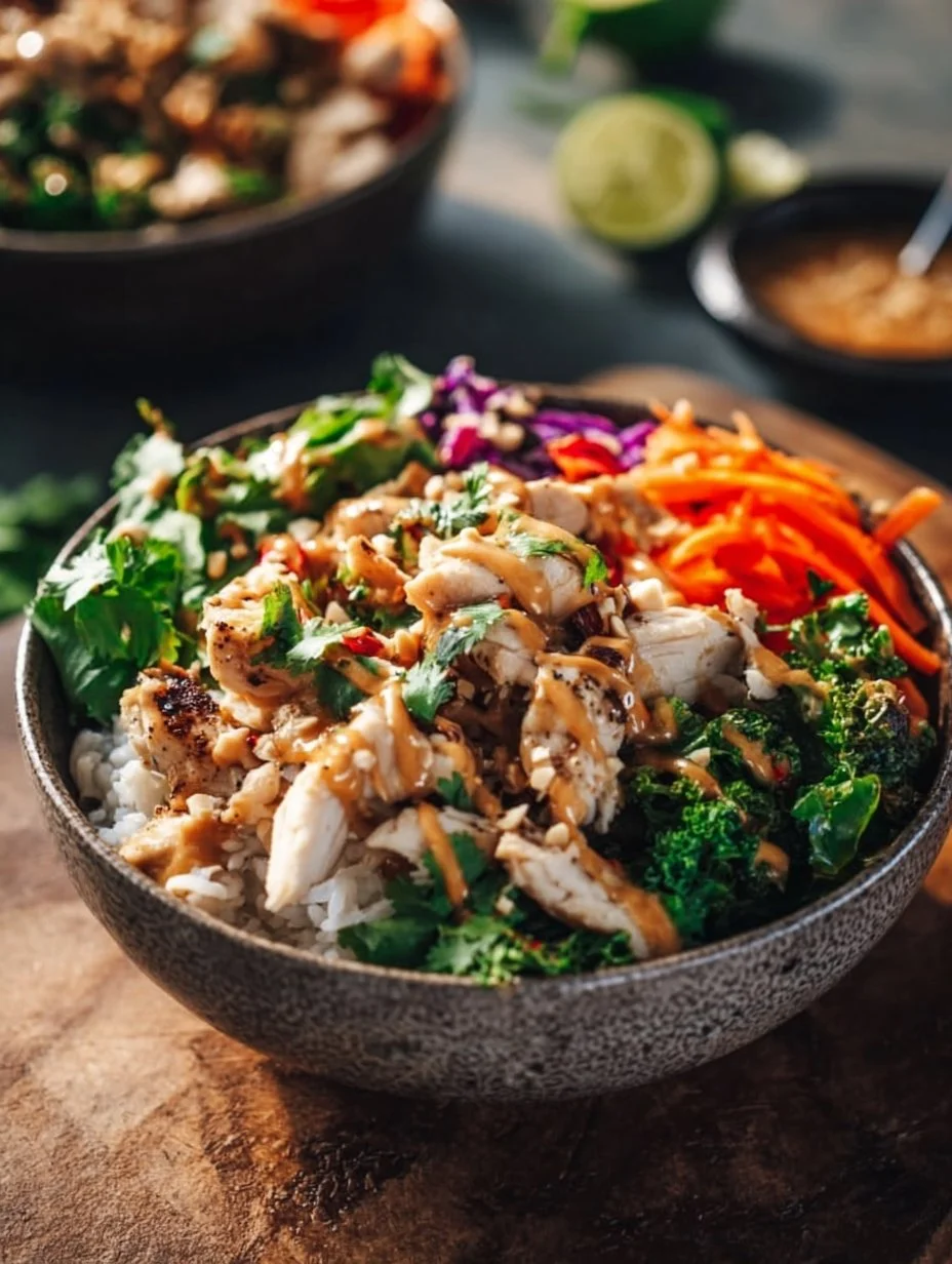 Thai Peanut Chicken Buddha Bowl