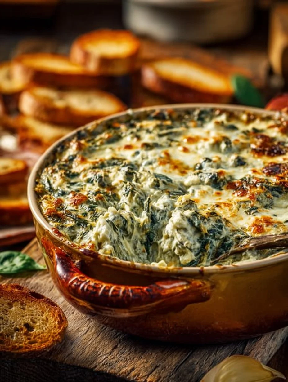 Ultra Creamy Hot Spinach Artichoke Dip