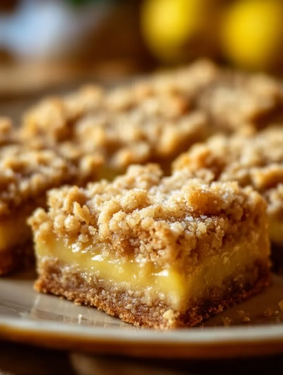 Lemon Oatmeal Crumble Bars