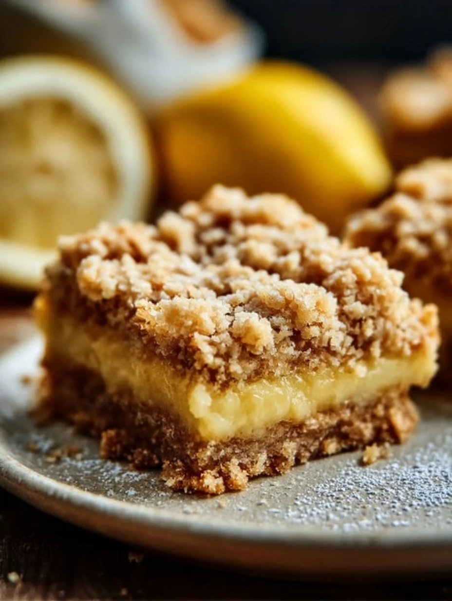 Lemon Oatmeal Crumble Bars