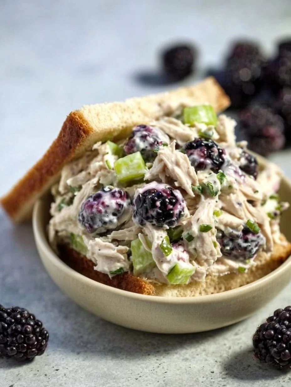 Low Carb Blackberry Cottage Cheese Chicken Salad
